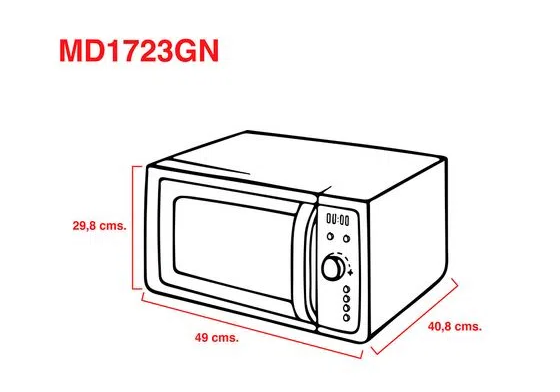 MICROONDAS ATMA 23L MD1723GN  C/GRILL