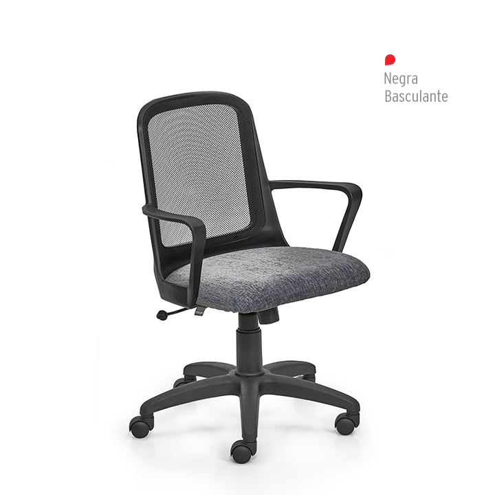 SILLA PORTANTINO FRESA 711420 NEGRA CUEROTEX GRIS