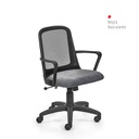 SILLA PORTANTINO FRESA 711420 NEGRA CUEROTEX GRIS