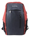 MOCHILA KUSHIRO MUSB02 C/ PUERTO USB NEGRO ROJO
