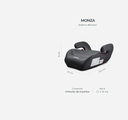 BUTACA CARESTINO BOOSTER MONZA BT014 NG NEGRO