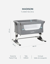 CUNA CARESTINO COLECHO MADISON CU005-GR GRIS