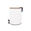 CESTO VONNE CCRI 5LBB ACERO BLANCO TAPA BAMBU 5L