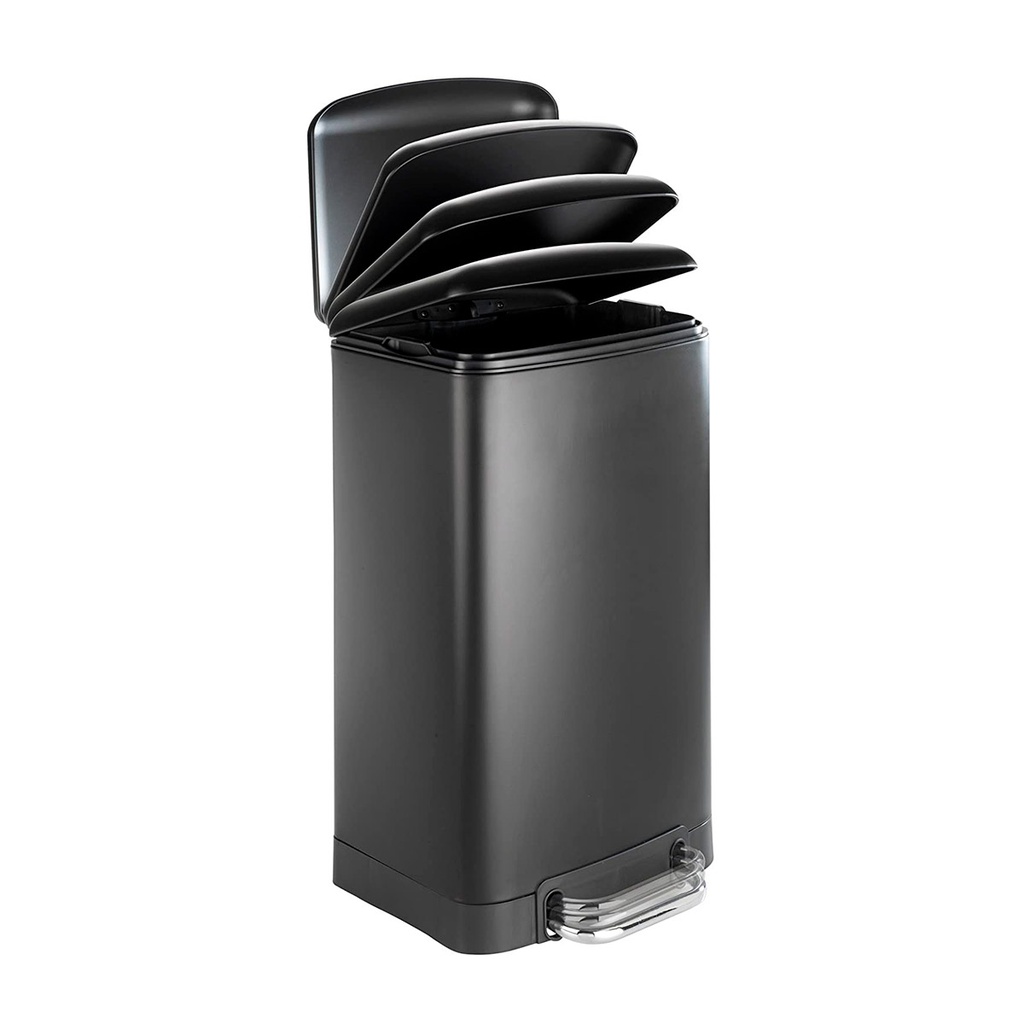 CESTO VONNE CCRI 12LN ACERO NEGRO RECTANGULAR 12L