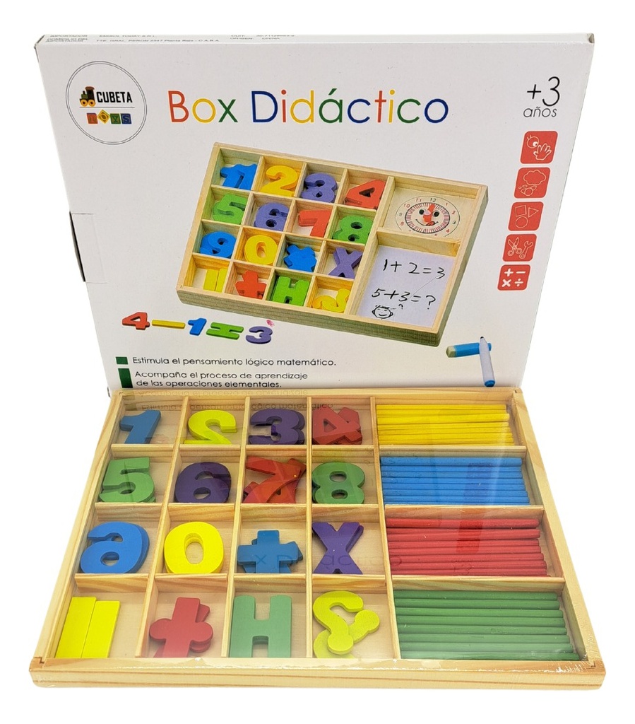 BOX DIDACTICO CUBETA MADERA MT6033