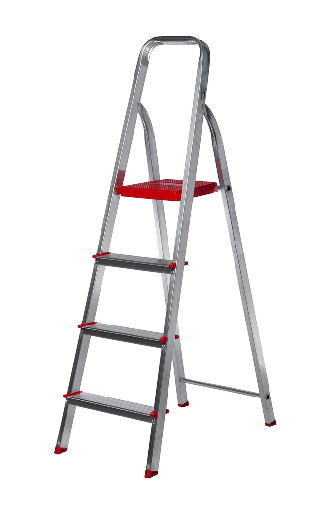 ESCALERA LUSQTOFF DOMESTICA DE ALUMINIO 4 GRADO ESL143-74
