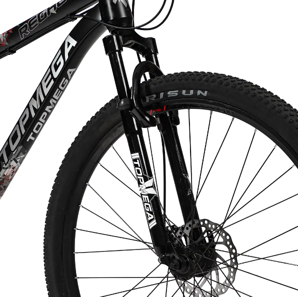BICICLETA TOP MEGA REGAL R29 21VEL NEG BCO GRIS L