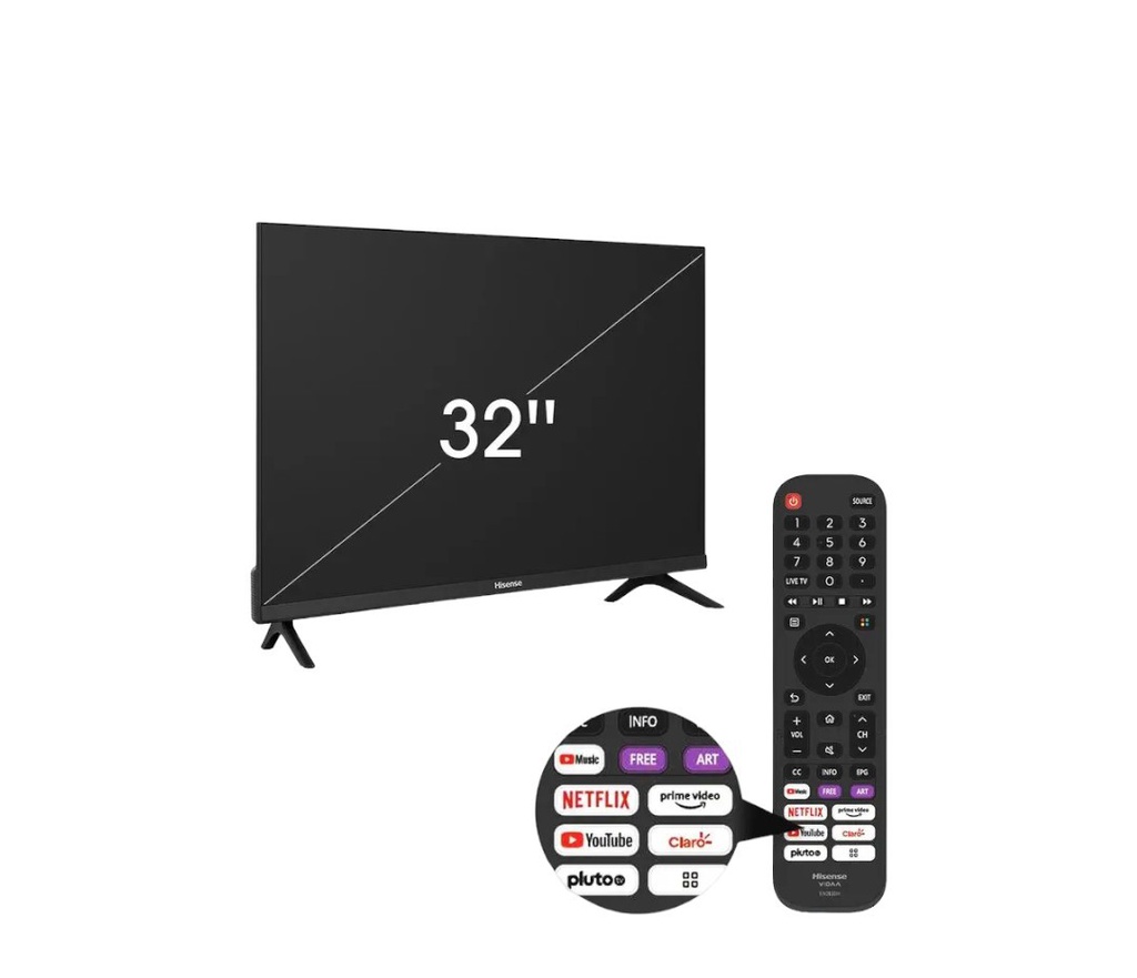 SMART TV HISENSE 32" 32A42H HD VIDAA