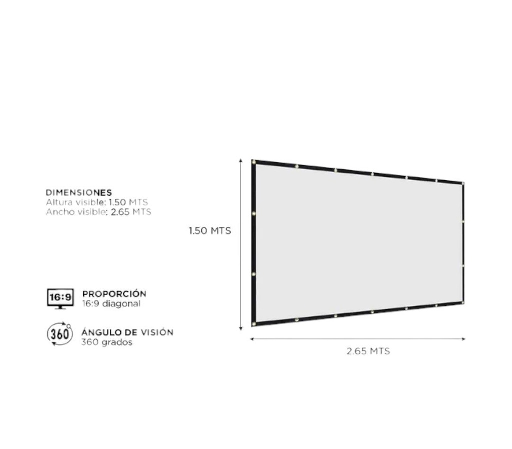 PANTALLA PROYECTOR GADNIC 120" PORTATIL