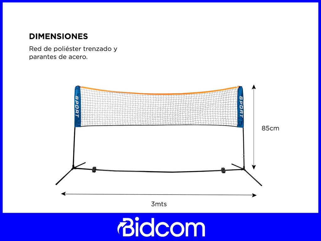 Red Futbol Tenis Con Soporte Gadnic