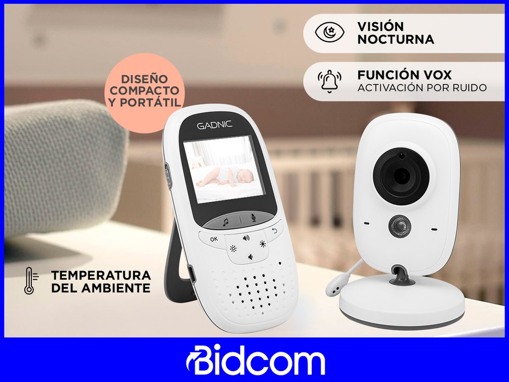 Baby Monitor Gadnic Bmg89 Con Visión Nocturna