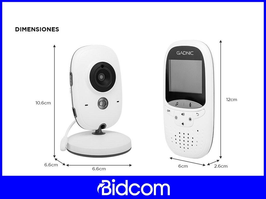 Baby Monitor Gadnic Bmg89 Con Visión Nocturna