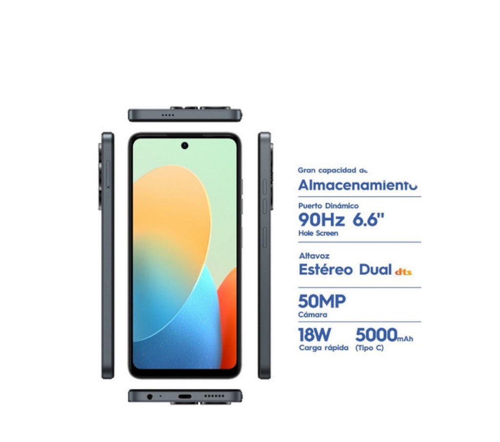 CELULAR TECNO BG7 SPARK 20C 128/4 GB NEGRO