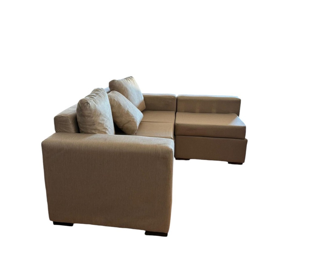 SILLON LIVING ESQUINERO VIRGINIA ECO CON BANQUETA BEIGE