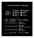 Set De Mechas Y Puntas 81 Piezas Dwkit81 Daewoo