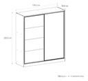 PLACARD RICCHEZZE MURANO 1.80M HICKORY/NEGRO 35231796