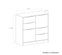 COMODA RICCHEZZE MURANO HICKORY/BLANCO 35208289