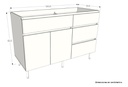 BAJO MESADA RICCHEZZE LIVORNO 1.20 BLANCO NORTE 35604462