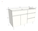 BAJO MESADA RICCHEZZE LIVORNO 1.20M GRIS POLAR 35604463