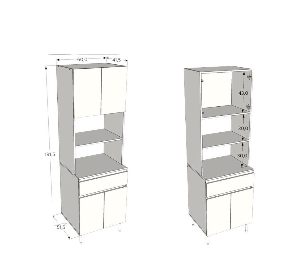 MULTIUSO RICCHEZZE LIVORNO 60CM BLANCO NORTE 35612662