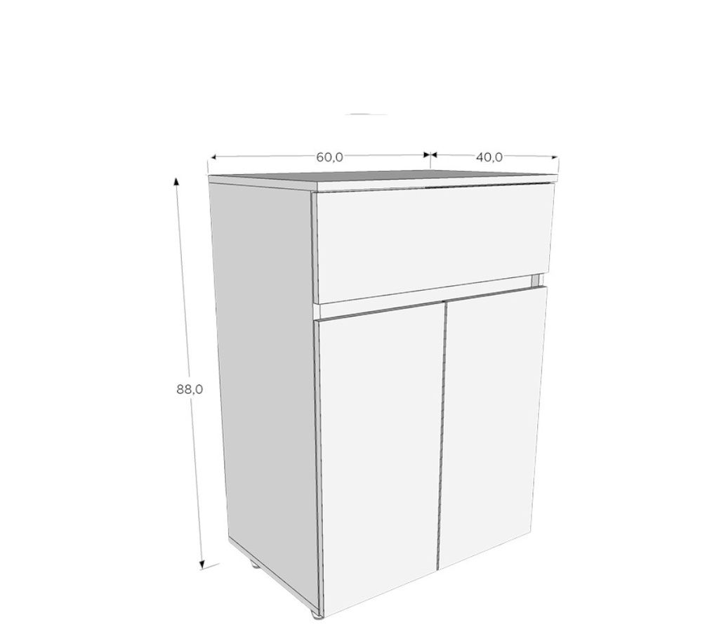 PLACARD MODULO RICCHEZZE BIANCA 2P 1C BLANCO 35434970