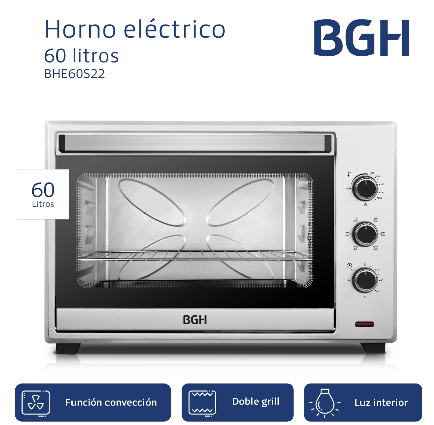 HORNO ELECTRICO BGH BHE60S22
