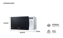 MICROONDAS SAMSUNG ME731K-KD/XBG 20L BLANCO