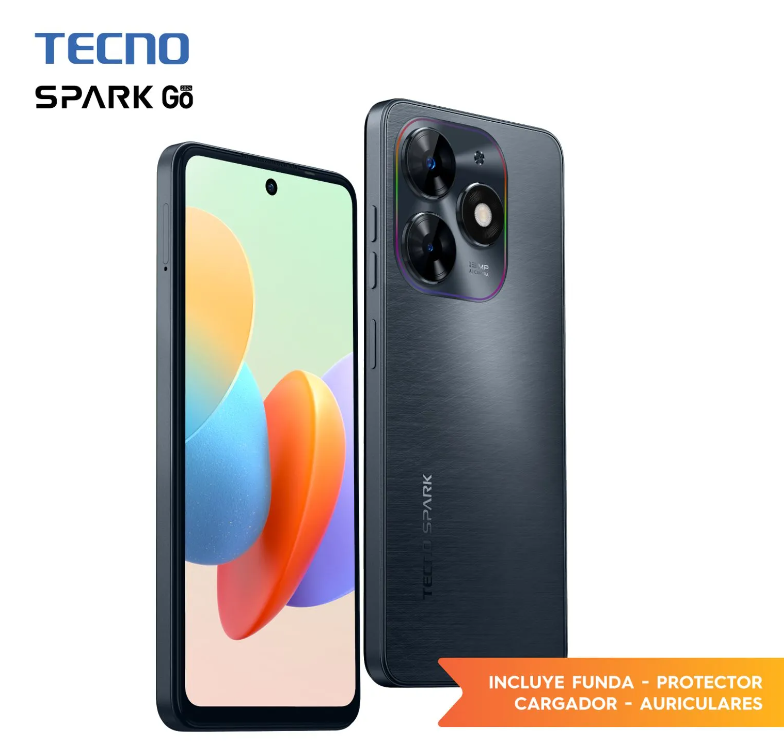 CELULAR TECNO BGH PIT011008 BG6m SPARK GO 2024 64+2GB BLACK