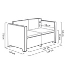 SET MUEBLE DIVA CONFORT SHAF BER55000 (1 SOFA + 2 SILLA + 1 MESA)