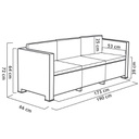 SET MUEBLE DIVA TROPEA SHAF BER55467 (1 SOFA + 2 SILLAS + 1 MESA)