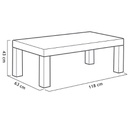 SET MUEBLE DIVA TROPEA SHAF BER55467 (1 SOFA + 2 SILLAS + 1 MESA)