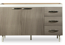 BAJO MESADA MUEBLES MAXIMO 72245 140 GRIS/BLANCA