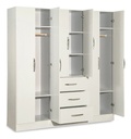 ROPERO FAMILY MUEBLES MAXIMO 66000 6P BLANCO