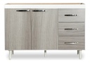BAJO MESADA MUEBLES MAXIMO 72225 120 GRIS/BLANCA