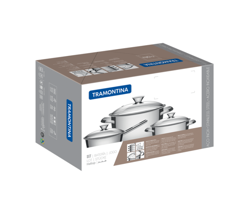 BATERIA DE COCINA TRAMONTINA ALLEGRA 3 PZ.