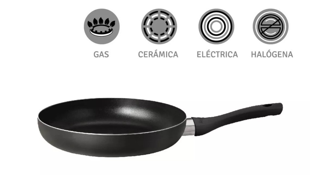 SARTEN HUDSON GHW1124SF DE ALUMINIO C/ANTHIADERENTE 24 CM