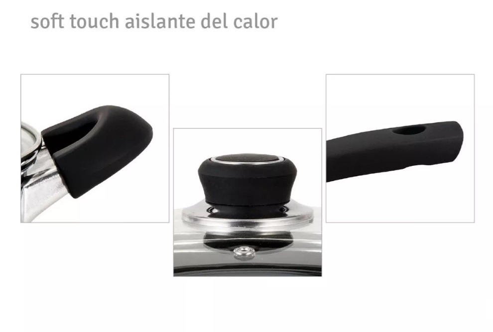 CACEROLA WOK HUDSON CC32SF DE ALUMINIO C/ANTIADHERENTE Y TAPA CRISTAL 32 CM