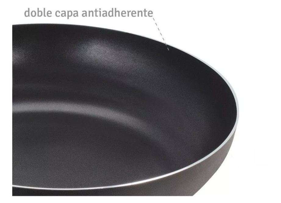 CACEROLA WOK HUDSON CC32SF DE ALUMINIO C/ANTIADHERENTE Y TAPA CRISTAL 32 CM