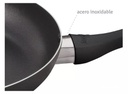 CACEROLA WOK HUDSON CC32SF DE ALUMINIO C/ANTIADHERENTE Y TAPA CRISTAL 32 CM