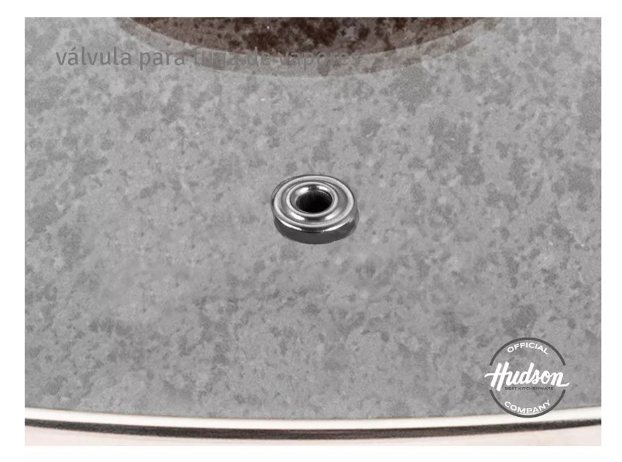 CACEROLA HUDSON FGRA07 DE ALUMINIO FORJADO 24CM C/ANTIADH. GRANITO Y TAPA DE CRISTAL