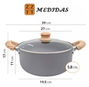CACEROLA HUDSON GRA08 DE ALUMINIO C/ANTIADHERENTE GRANITO 26 CM