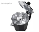 CAFETERA HUDSON M011 DE ALUMINIO TOTAL BLACK ITALIANA INDUCCIÓN 9 TAZAS