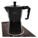 CAFETERA HUDSON M011 DE ALUMINIO TOTAL BLACK ITALIANA INDUCCIÓN 9 TAZAS