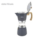 CAFETERA HUDSON M023 ITALIANA DE ALUMINIO ESMALTADO GRIS 9 TAZAS