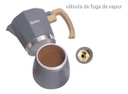 CAFETERA HUDSON M023 ITALIANA DE ALUMINIO ESMALTADO GRIS 9 TAZAS