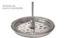 CAFETERA HUDSON FR08 VIDRIO Y AC INOX C/EMBOLO 800ML NEGRA