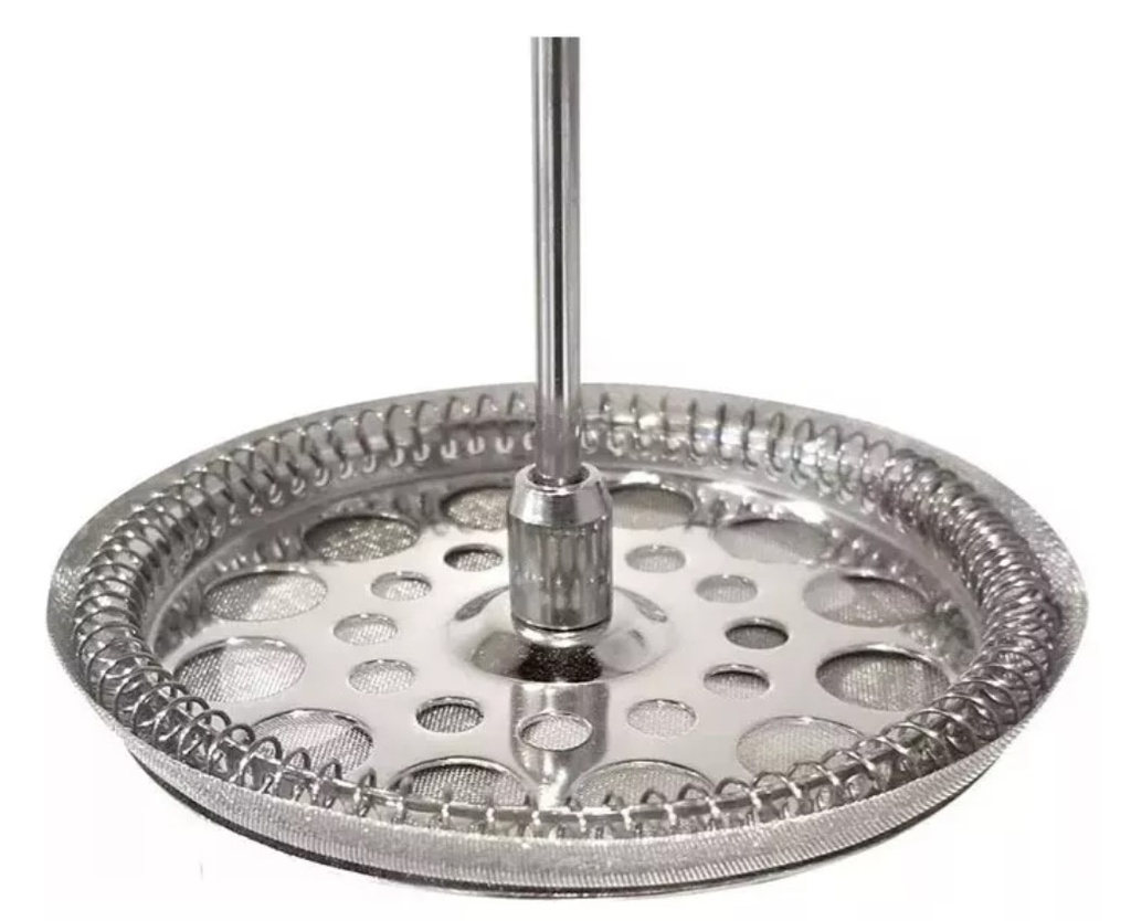 CAFETERA HUDSON FR08 VIDRIO Y AC INOX C/EMBOLO 800ML NEGRA