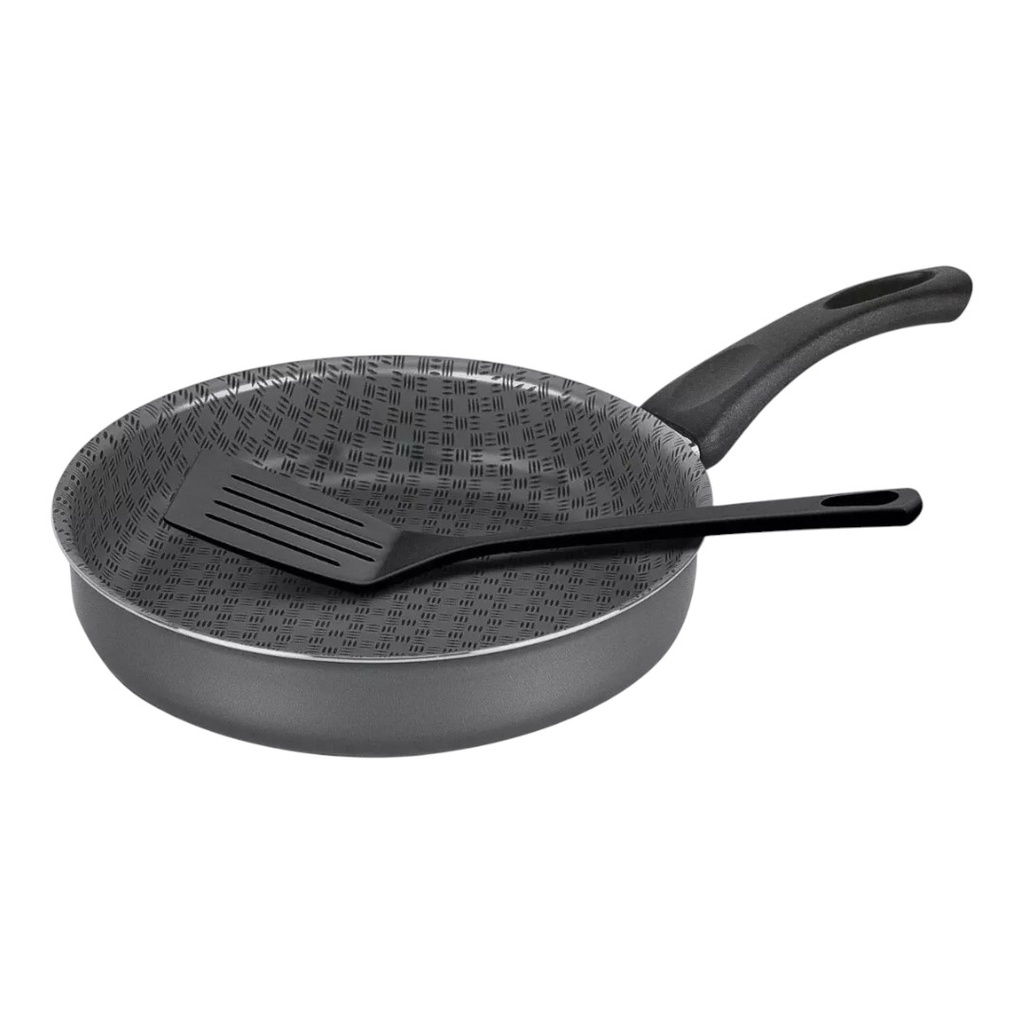 BATERIA DE COCINA TRAMONTINA 20599/390 MILAN=PARIS 6 PZ DE ALUMINIO C/ANTIAD. NEGRA