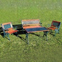 MESA LOBOS ESTERILLA 09.0131 1.00 M ALUMINIO Y MADERA