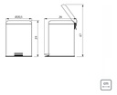 Cesto De Basura Tramontina 94538/105 5 Lt. C/pedal Ac. Inox.